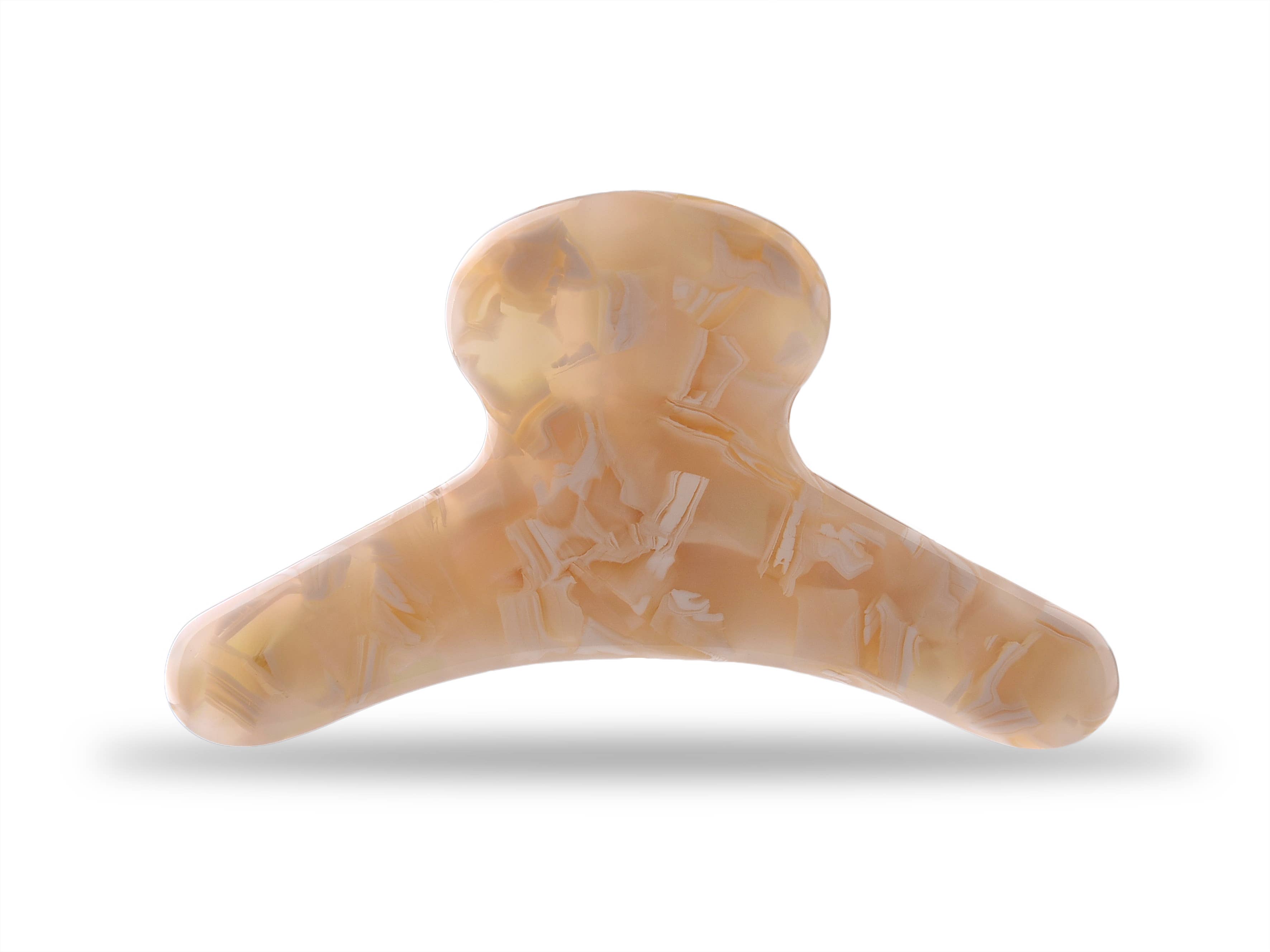 French Claw in Angel Wing | Beige Iridescent Purple Acetate Claw