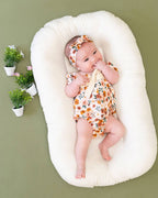 Summer Floral Baby Bubble Romper (Organic Muslin)
