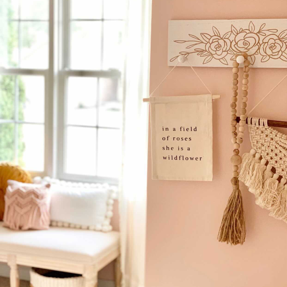 Wildflower hang sign
