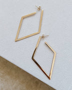 Elvira Gold Open Diamond Earrings