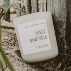 Salt and Sea 15 oz Soy Candle, Matte Jar