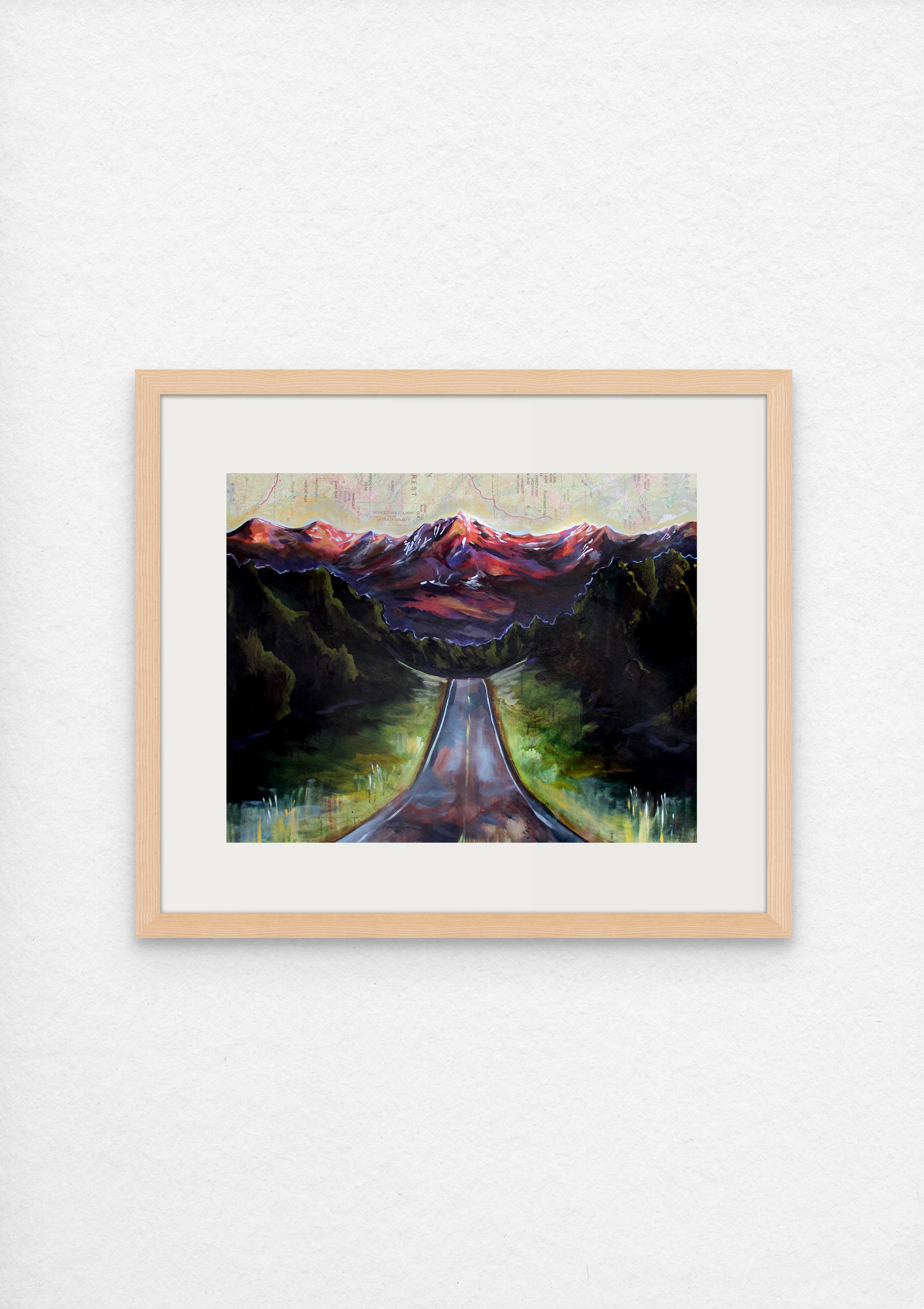 Montezuma Highway Map Art
