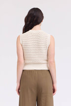Texture Knitted Button Up Top