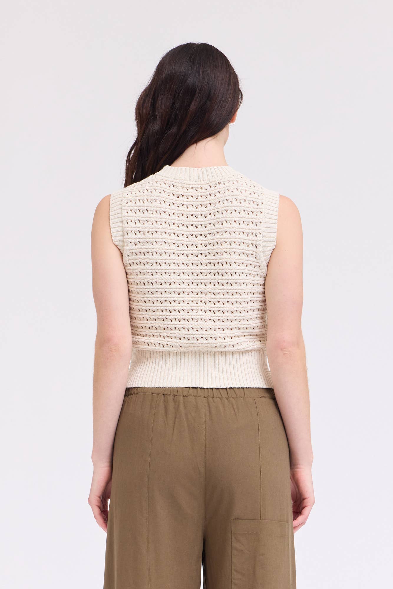 Texture Knitted Button Up Top