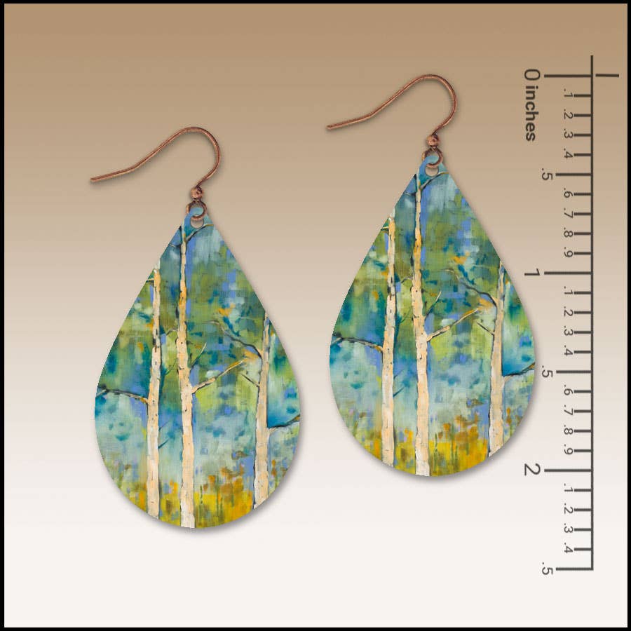 Springtime Aspen Petal Drop Handmade Earrings