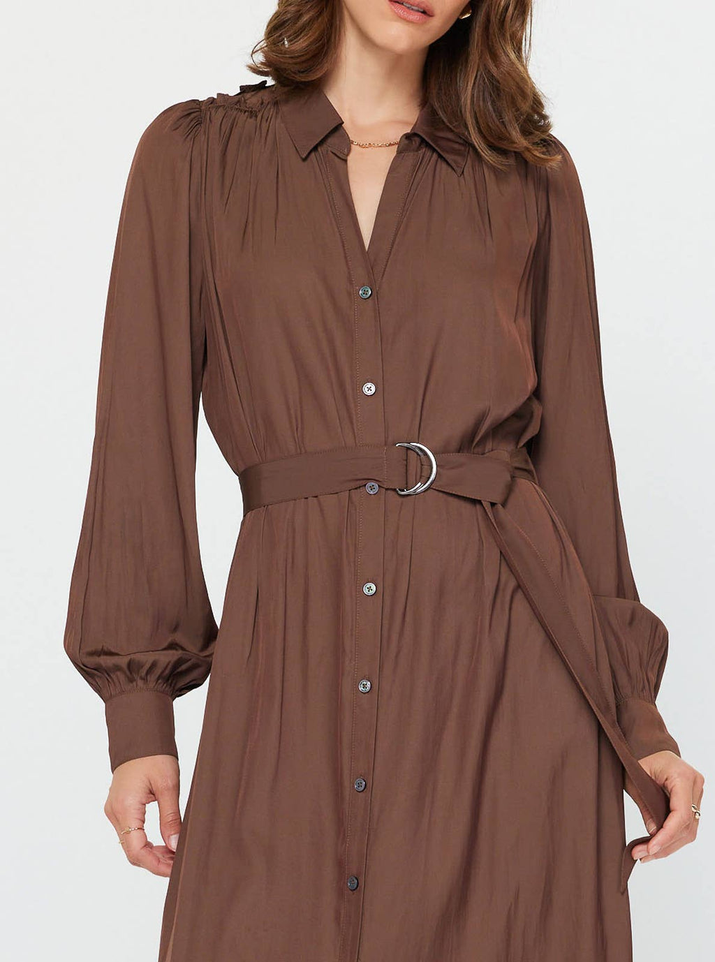 Button Down Midi Shirt Dress