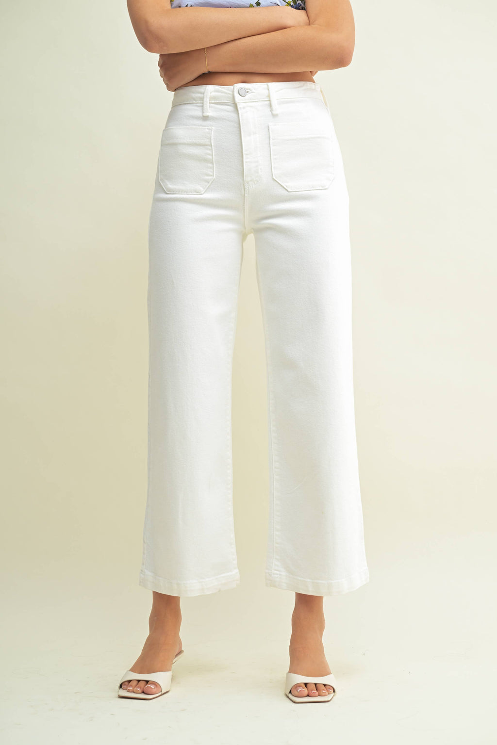 Patch Pocket Wide Leg - OFF WHITE