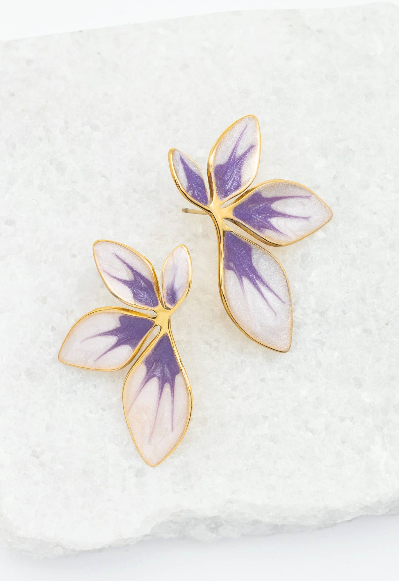 Fourish Lavender Leaf Earrings