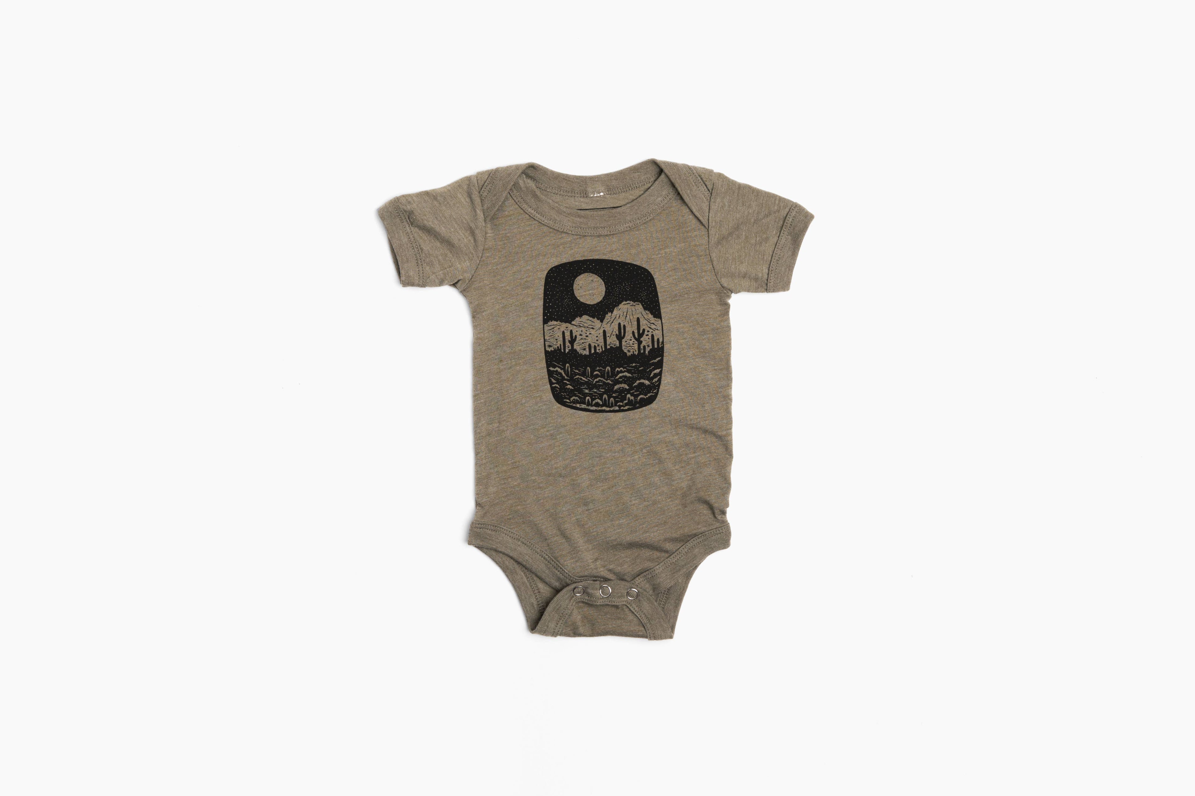 Kids Night Butte Tee-Olive