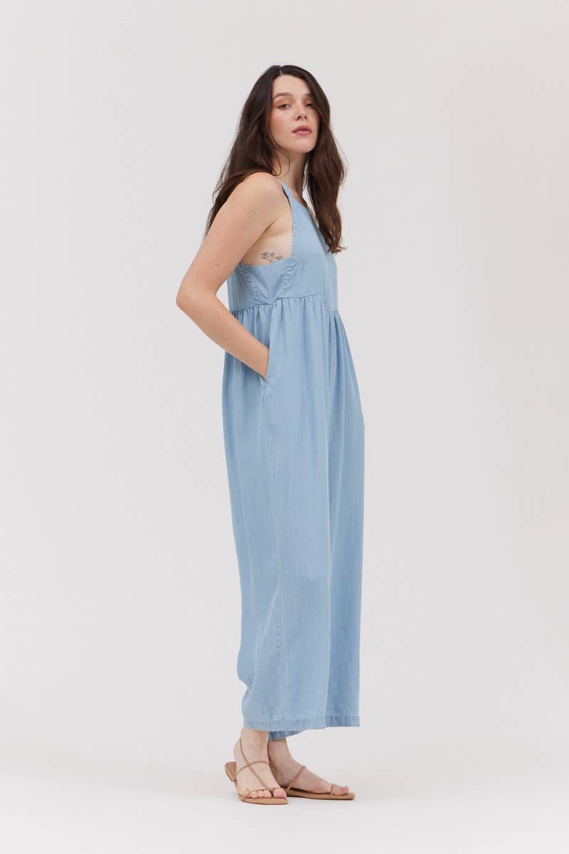 CHAMBRAY JUMPSUIT