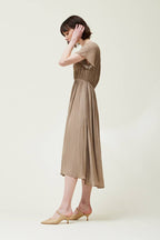 SATIN MIDI DRESS