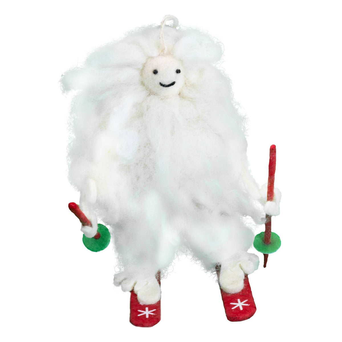Skiing Yeti Ornament