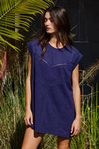 Knit Crew Neck Sleeveless Tunic Top