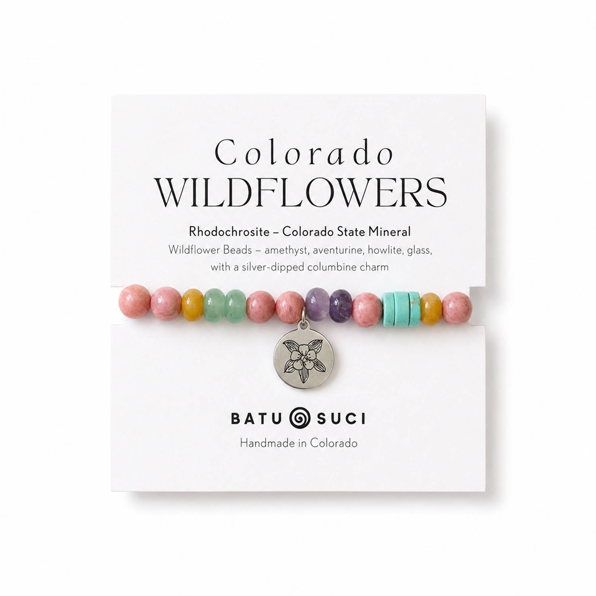 Colorado Wildflowers Bracelet  |  Souvenir Gemstone Bracelet