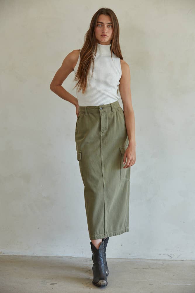 Knit Turtleneck Sleeveless Pullover Top