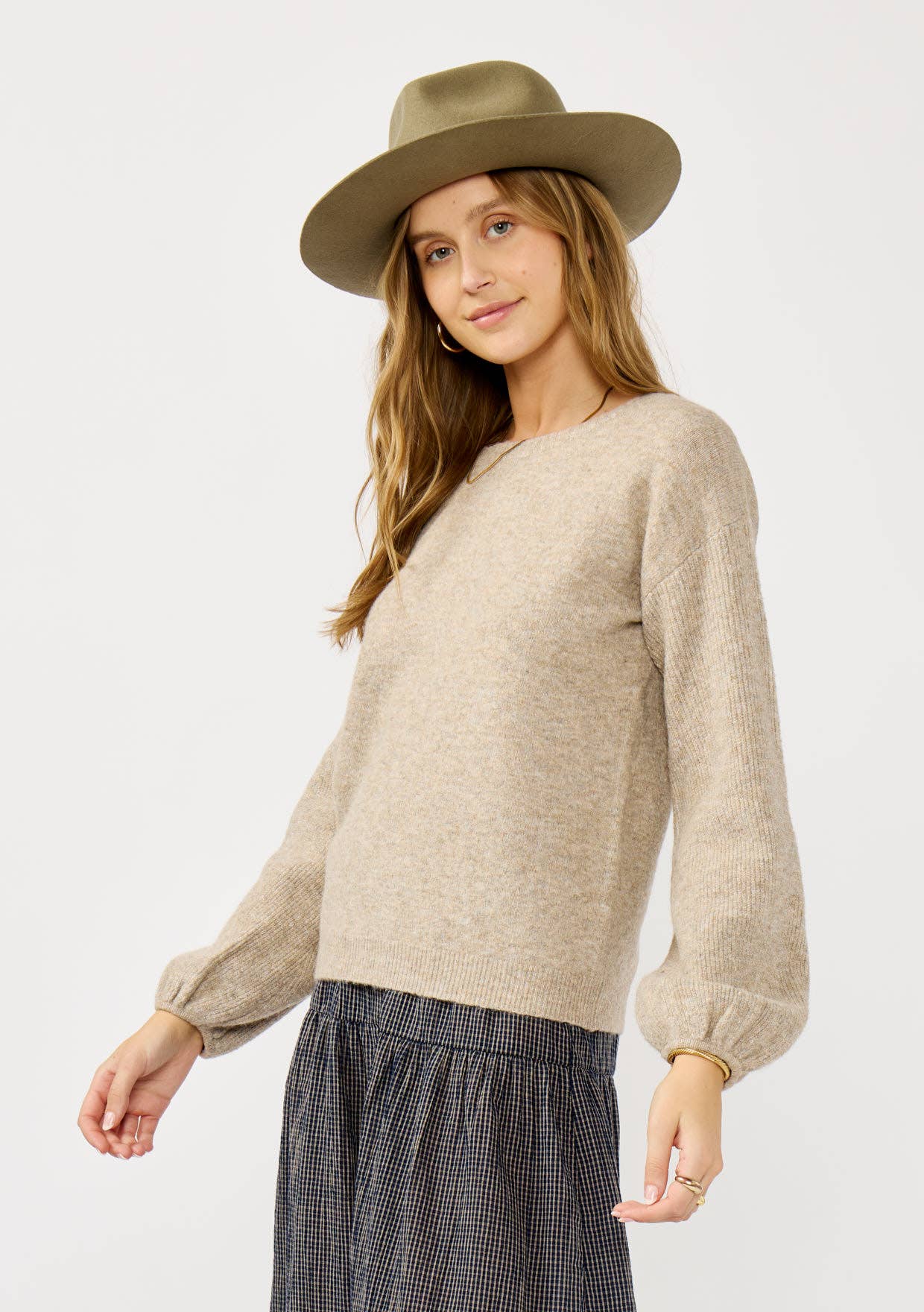 Crewneck Dropped Shoulder Sweater