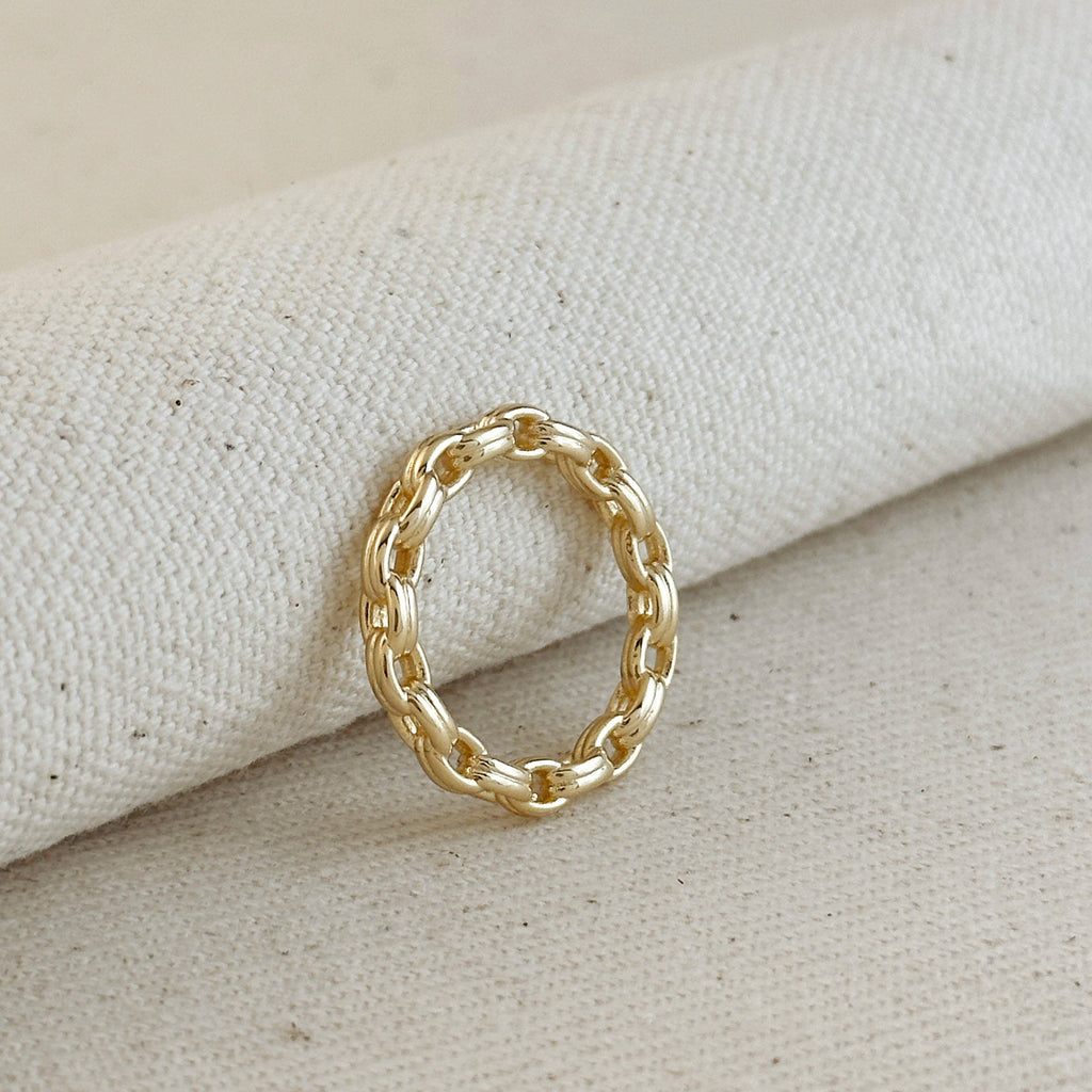 Double Link Chain Band Ring