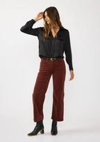 Split Neck Satin Blouse