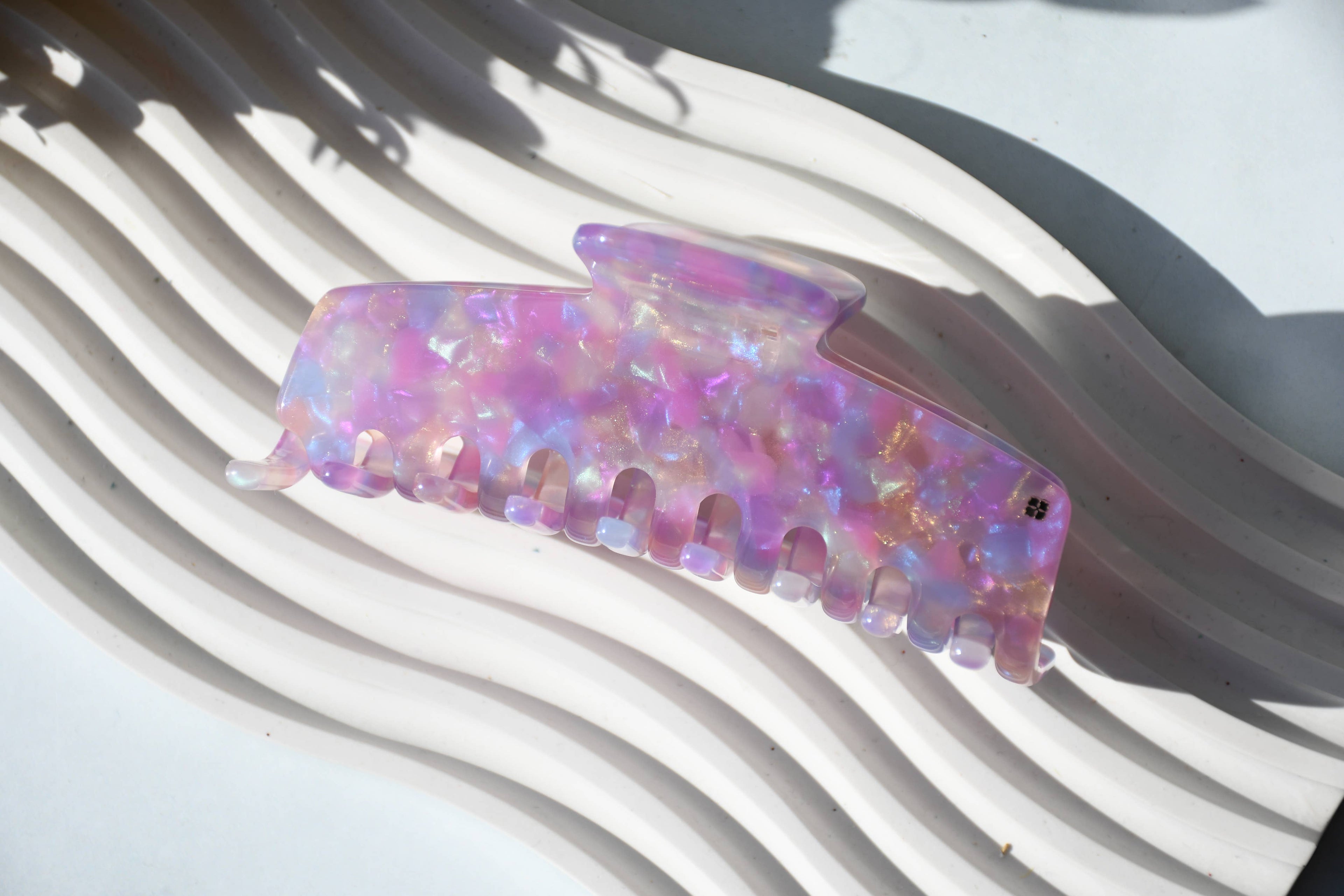 Rectangle Acetate Hair Claw in Enchanted