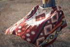 Andean Alpaca Wool Blanket - Western - Rust
