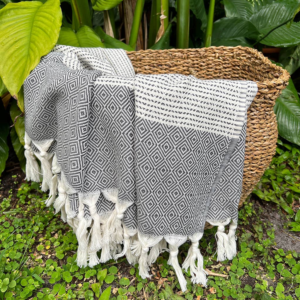 Diamond Stripe Turkish Throw Blanket