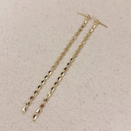 Detailed Chain Drop Earrings