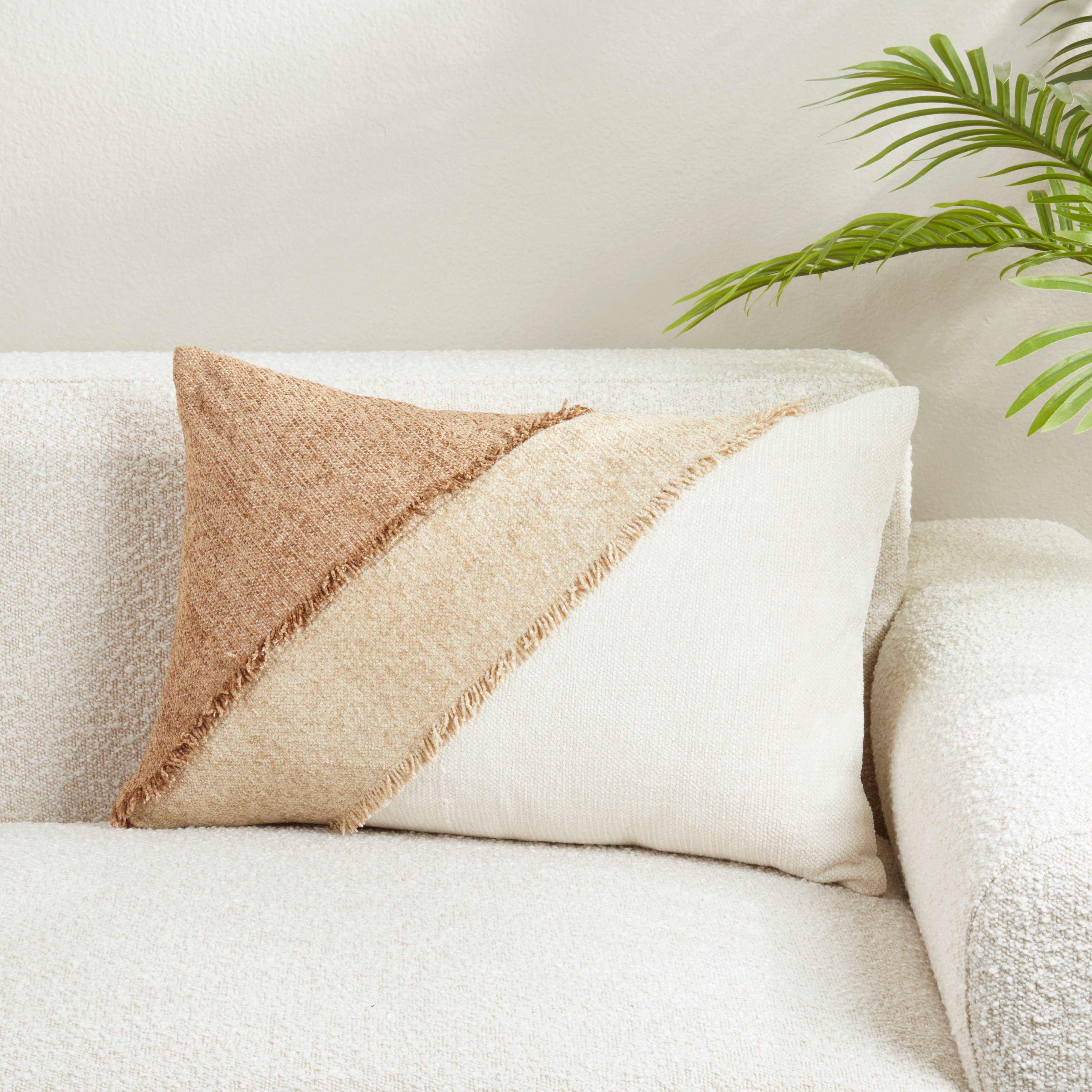 Color Band Fringe Pillow