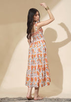 Block Printed Smock Maxi Dress (Jasmi)