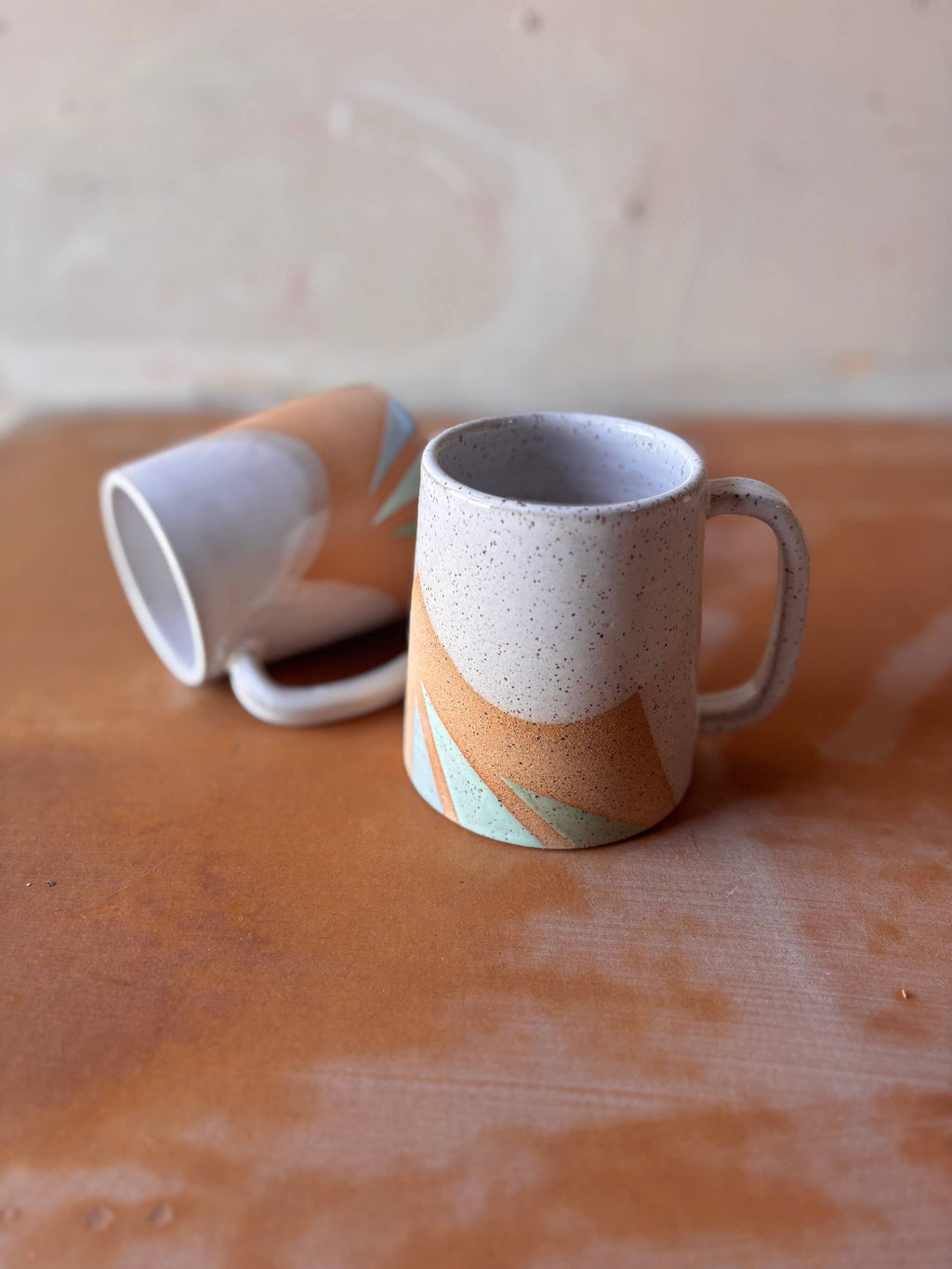 Triangles Geometric Mug Handmade Ceramic