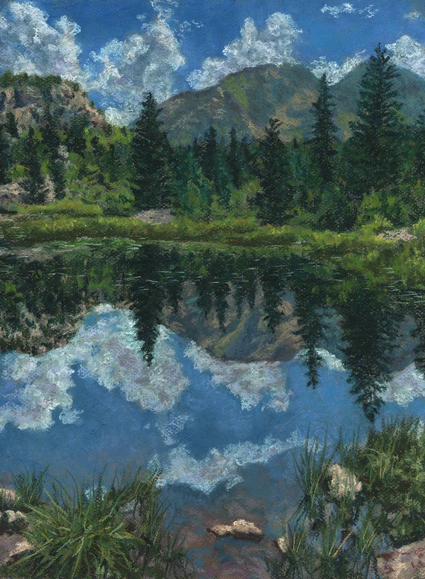 Spud Lake Durango Colorado Mountain Reflection Art Print