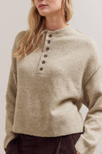 HALF BUTTON DOWN SWEATER
