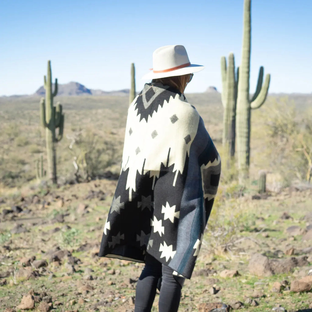 Andean Alpaca Wool Blanket - Midnight