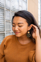 Zoey Earrings - Black & Bronze // Jewelry, Fall