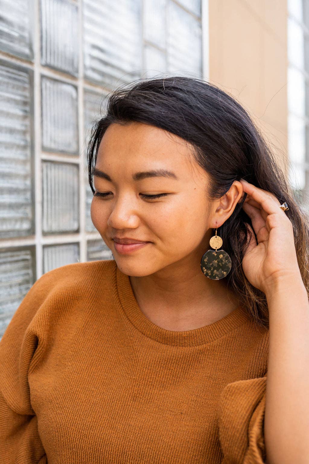 Zoey Earrings - Black & Bronze // Jewelry, Fall