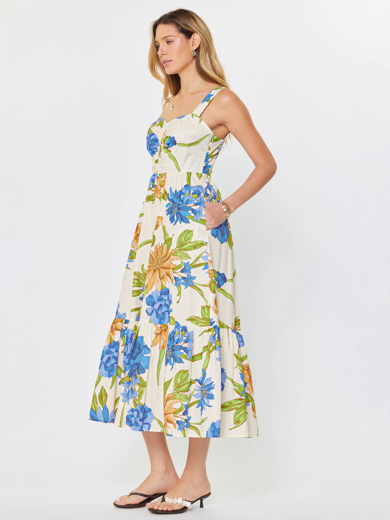 artisanal midi dress for women Black Rosalia Artisanal Lenzing Ecovero Euroflax Midi Dress