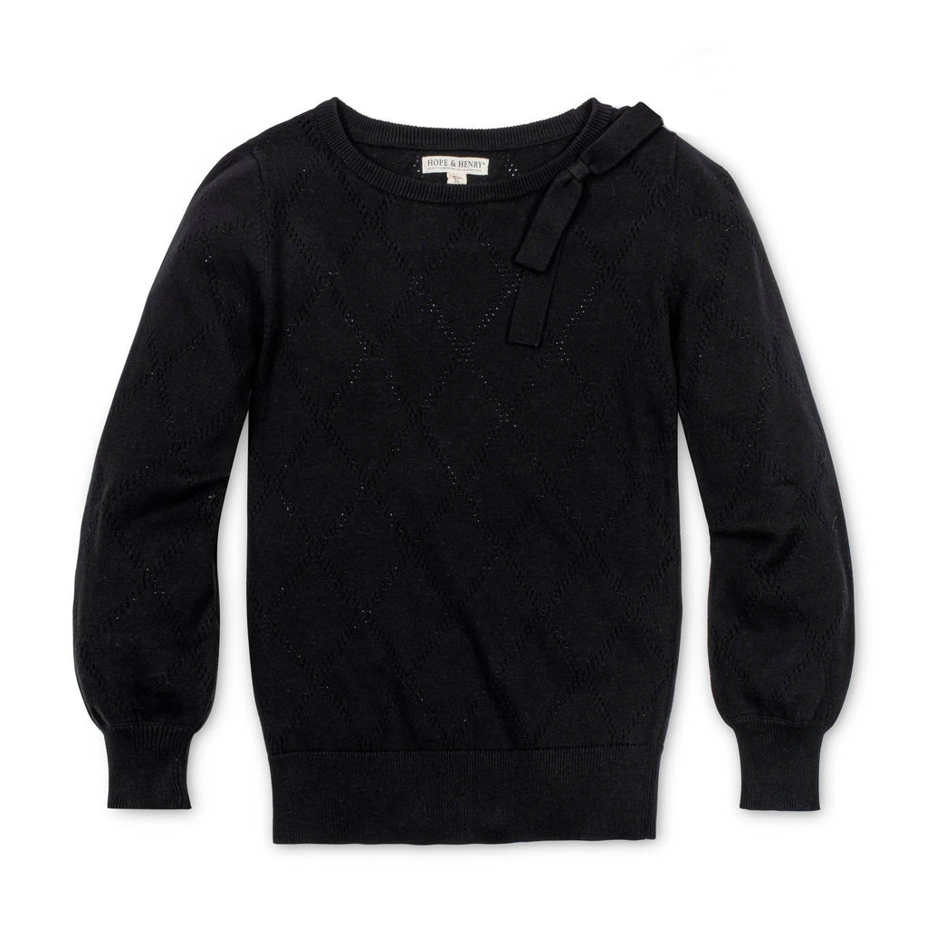 Organic Bow Detail Pointelle Sweater