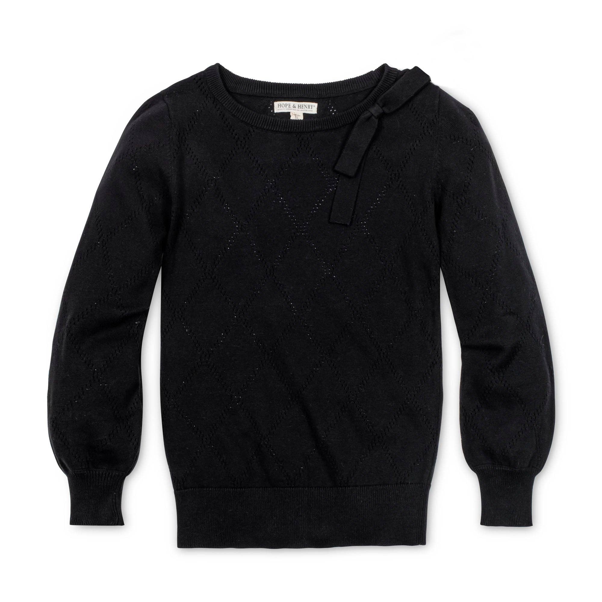 Organic Bow Detail Pointelle Sweater