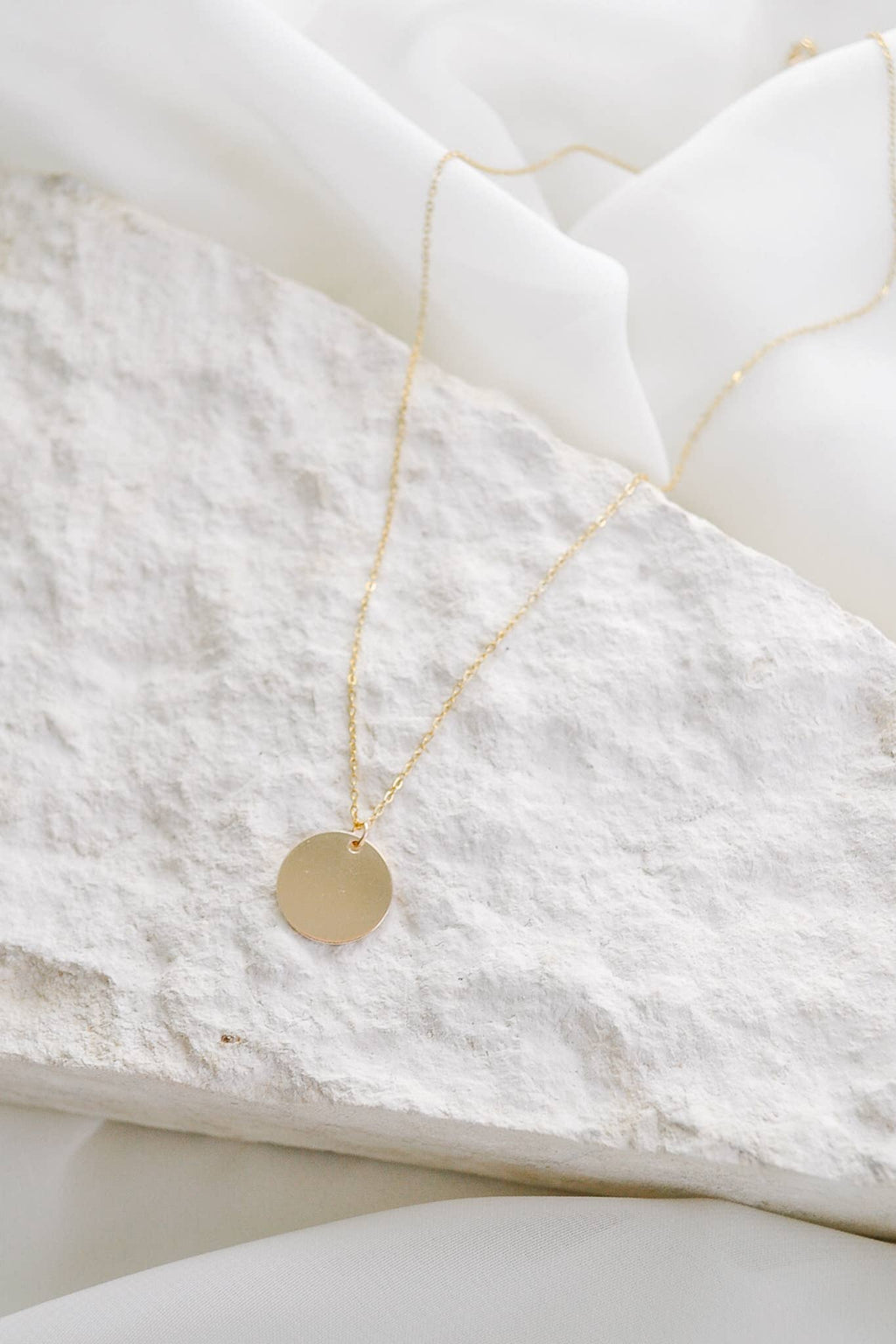 Gold Fill Disc Necklace