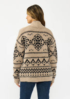 Tribal Button Front Sweater Cardigan