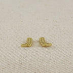 Mini Cowgirl Boot Earrings -18k Gold Filled