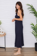 Full Length Linen Slip Dress