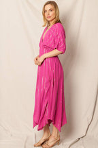 Striped Sequin Midi Dress