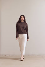 HALF BUTTON DOWN SWEATER