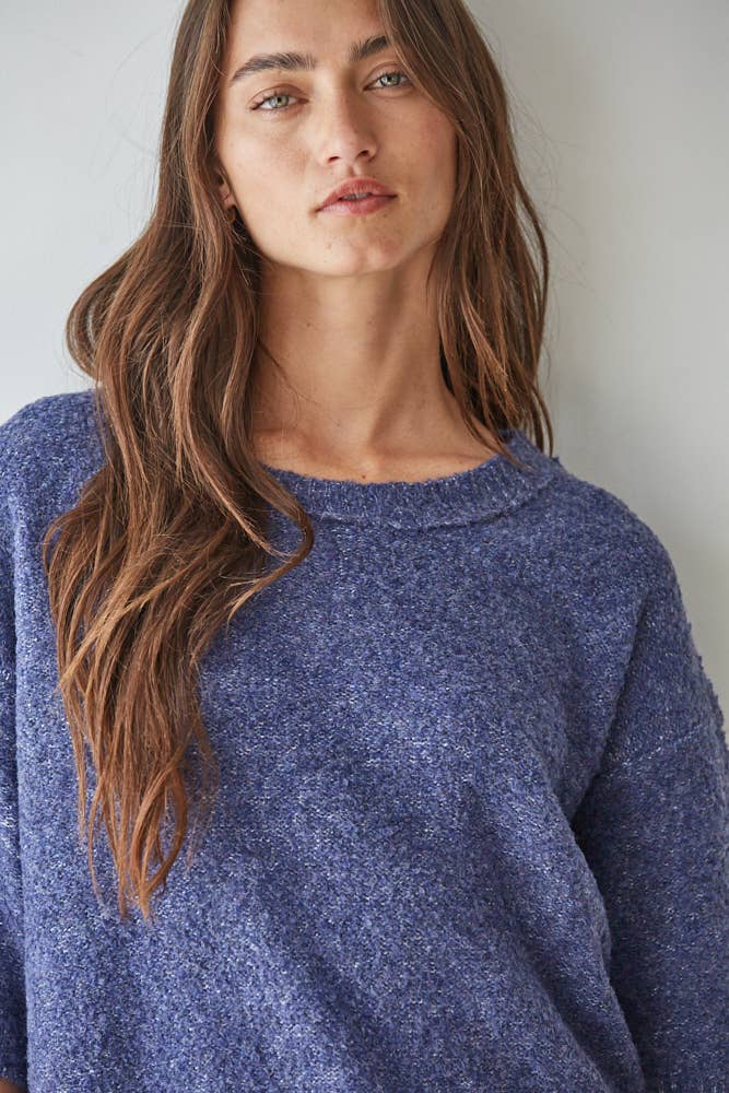 Knit Sweater Short Sleeve Boxy Pullover Top