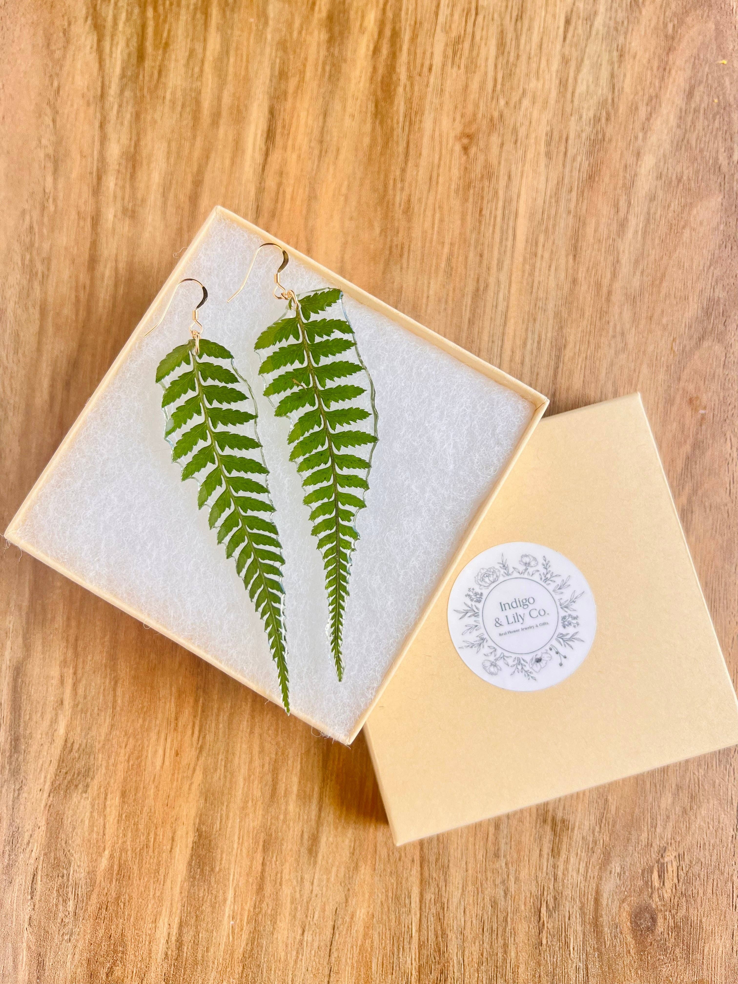 Pressed Fern Earrings