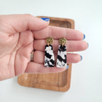 Mia Mini Earrings - Black & White // Jewelry, Earrings, Fall