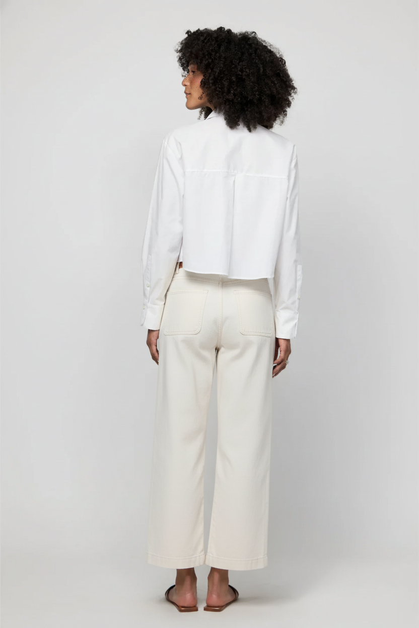 Sherman High Rise Relaxed Jean, Vanilla