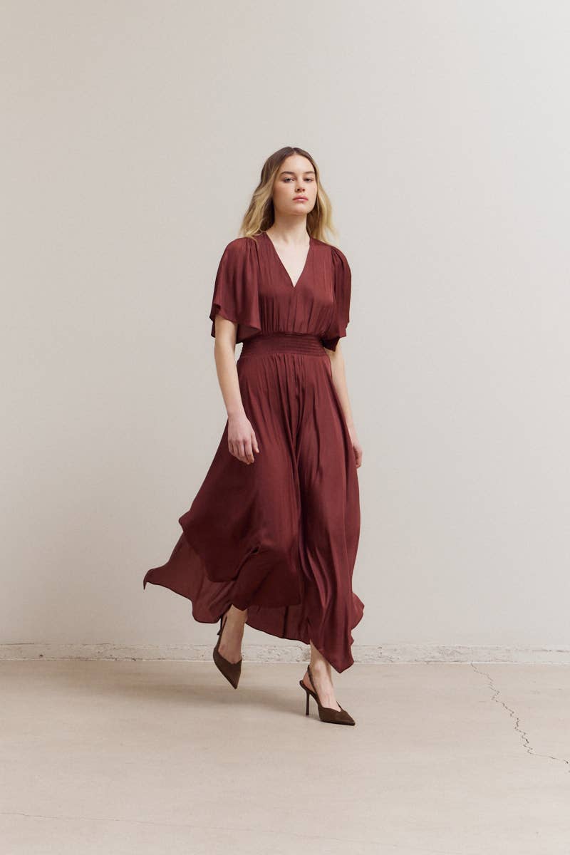 Unbalanced Skirt Maxi Dress