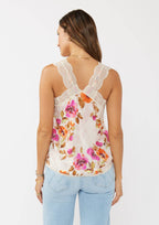 V-Neck Tank with Lace