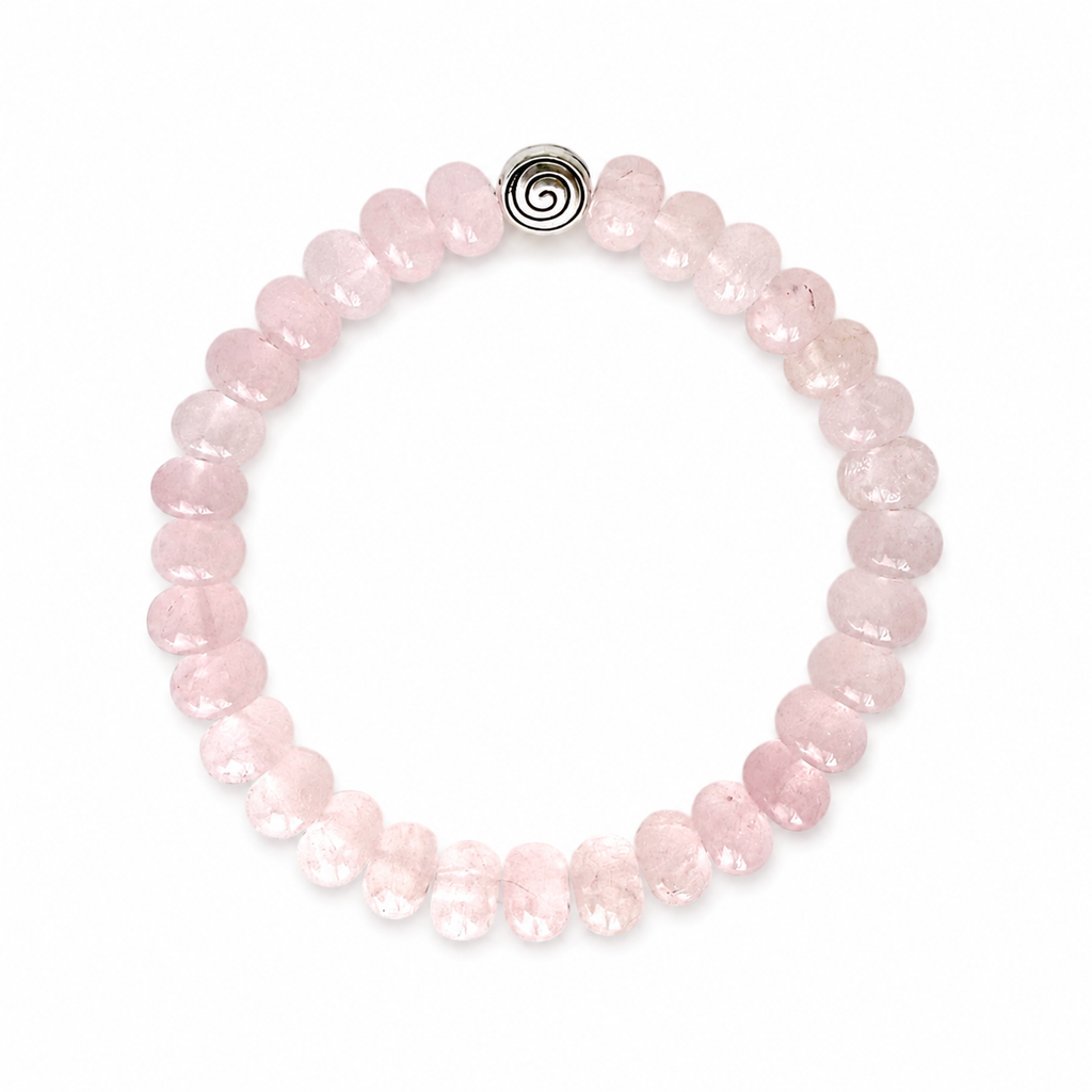 Feel to Heal Rondelle Bracelet  |  Rose Quartz Gemstone Bracelet